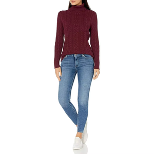 Women's Crew Neck <b>Cardigans</b> Full Sleeve Solid Color Acrylic Winter Casual Wear with Flowers Embroidery and Button - Product Image 2