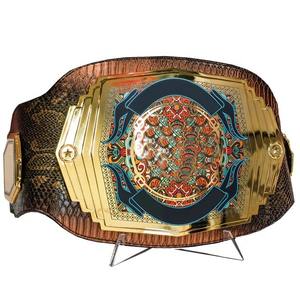 Ceinture de championnat de lutte WWF sur mesure, best-seller, avec plaques en laiton de 4 mm d'épaisseur et pierres en verre, modèle Deluxe Undisputed Championship - Product Image 2
