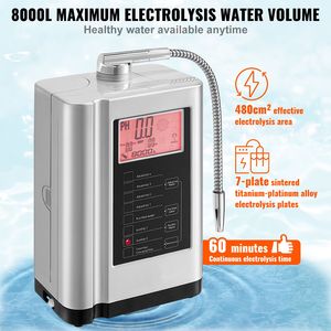 Macchina Ionizzatrice d'Acqua Alcalina pH 3.5-10.5, 7 Impostazioni, Sistema di Filtrazione Domestico, Purificatore d'Acqua Alcalina/Acida con Idrogeno - Product Image 3