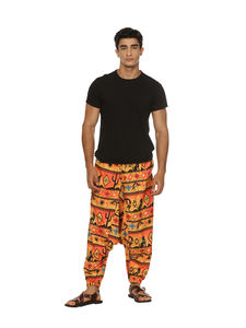 <b>Men's</b> Classic Dark Wash 100% Eco-Friendly Canvas <b>Yoga</b> <b>Pants</b> High Waist Harem Flat Casual Digital Print Lightweight Loose - Product Image 5