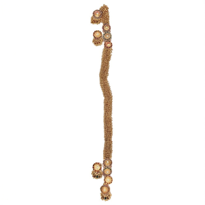 Traditional Matte Pota Stone and <b>Pearl</b> Long <b>Necklace</b> <b>Set</b> - Product Image 2