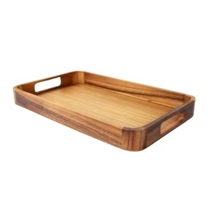 Bandeja de Servicio Rectangular de Madera Hecha a Mano para Celebraciones de Aniversario y Eventos - Product Image 4