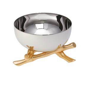 Tazón de Metal Clásico con Diseño de Caña de Azúcar para Servir, Decoración para Mesa de Cocina, Hogar, Hotel, Restaurante y Centro de Mesa - Product Image 1