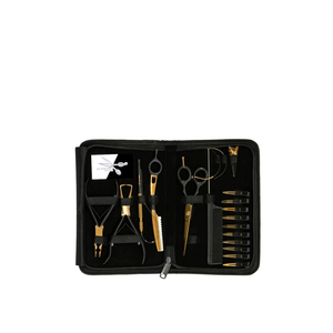Kit d'outils capillaires micro-anneaux étanche doré en acier inoxydable, comprenant des pinces à micro-anneaux, des aiguilles à boucle, des ciseaux de sectionnement et un peigne, pour salon - Product Image 4