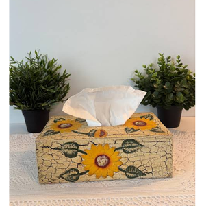 Boîte à mouchoirs en bois à motif imprimé classique avec accents dorés, design rectangulaire à prix abordable - Product Image 4