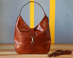 Sac hobo en cuir véritable, sac à main vintage, sac à bandoulière imperméable pour femmes - Product Image 3