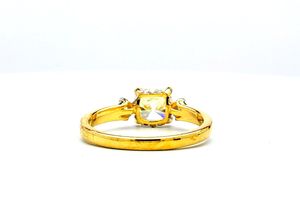 Wholesale 14k Gold Lab Grown Diamond Engagement <b>Ring</b> <b>Set</b> Three Stone Round Cut Promise <b>Ring</b> Matching Wedding Band <b>Women</b> Jewelry - Product Image 2