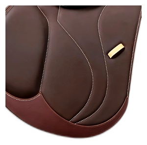 Selle d'équitation anglaise en cuir marron, équipement d'entraînement pour le dressage équestre - Product Image 5