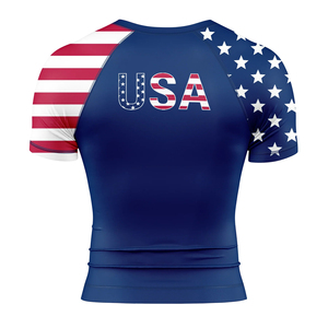 Camiseta de Artes Marciales Mixtas (MMA) Saqibandco con Bandera Americana, Ajustada, de Secado Rápido para Hombre - Product Image 2