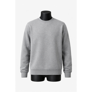 Sweat-shirt d'extérieur ultra chaud à col zippé, doublé en sherpa, en polaire épaisse et lourde, coupe-vent, brodé, délavé à la pierre - Product Image 1