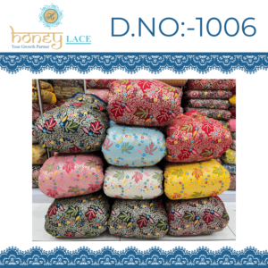 Tissu non tissé tricoté chaîne Premium Fendy pour vêtements de mariage garçons et filles, poids moyen, brodé et imprimé floral/avec perles - Product Image 2