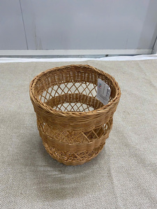 Eco-friendly Round Brown <b>Woven</b> <b>Basket</b> Multi-purpose for Planting Storage and Waste Bin - Product Image 5