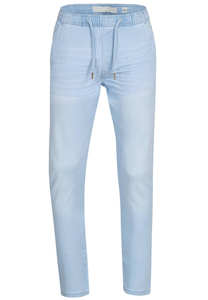 Jean cargo bleu déchiré pour homme 2026, coupe slim, taille haute, jambe droite, en denim enduit, avec braguette boutonnée - Product Image 6