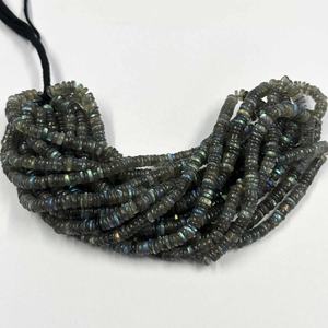 Cuentas de neumáticos Heishi de labradorita Natural de 5mm y 6mm, cuentas de piedras preciosas genuinas, joyería con cuentas de uso diario para mujeres, precio al por mayor a granel - Product Image 1