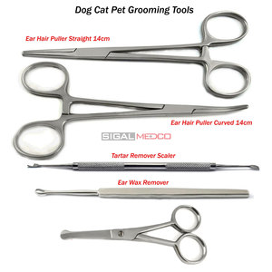 Professional <b>Small</b> Animal Pet Grooming <b>Tools</b> 5pcs Set Dogs and Cats Ear Hair Remover Tartar Remover Precision Scissors for Safe - Product Image 5