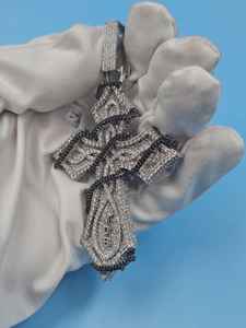 Colgante de Cruz VVS Moissanite Totalmente Cubierto de Diamantes, Colgante de Plata 925, Joyería de Moda para Raperos, Colgante Hip Hop, Joyería de Fe Cristiana - Product Image 5