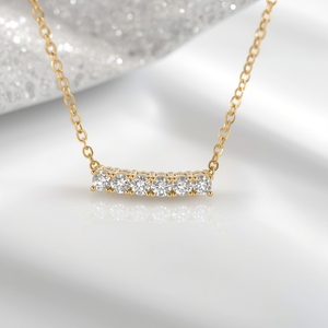 Chaîne Tennis Minimaliste en Or Rose 18K avec Pierres Naturelles, Bijoux de Luxe, Fabricant OEM pour Marques de Bijoux Haut de Gamme - Product Image 3