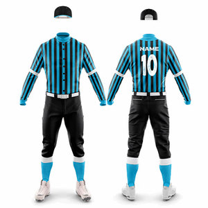 Uniforme de baseball sublimé pour hommes, design de doublure vierge, séchage rapide, tenue d'été légère, ensemble de softball à motifs pour équipes et clubs - Product Image 1