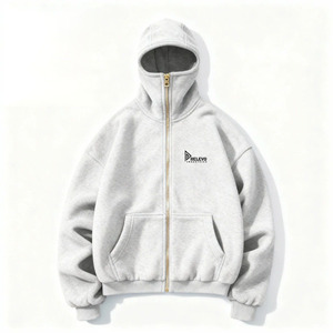 เสื้อฮู้ดดี้ผู้ชาย ผ้าฟลีซ 430 กรัม ทรงปกติ พิมพ์ลายดิจิตอล สีพื้น ย้อมสี 100% ผ้าฝ้าย สปริง สตรีทแวร์ เป็นมิตรกับสิ่งแวดล้อม สีพื้น 2 ชิ้น - Product Image 3