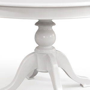 <b>Dining</b> <b>table</b> made of <b>solid</b> mahogany <b>wood</b> with a white finish for indoor use - Product Image 6