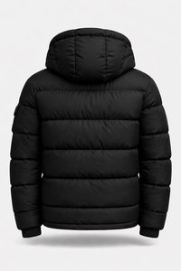 Veste d'hiver matelassée en duvet à capuche, imperméable et coupe-vent, sur mesure, pour les voyages urbains - Product Image 2