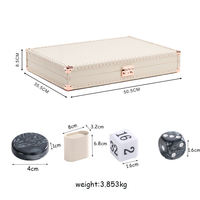Coffret de Backgammon OEM du Fabricant, Fait Main en Cuir PU, Personnalisé, Premium, Pliable, de Voyage, Luxe, 21 Pouces