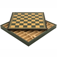 Jeu d'échecs de luxe en cuir avec étui de rangement, pièces d'échecs en bois artisanales, jeu de société professionnel de voyage, cadeau, échecs en cuir