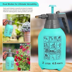 Pulvérisateur classique multifonctionnel à main, bouteille de pulvérisation d'eau pour le jardinage, la désinfection, le lavage de voitures et de vélos, la maison et le jardin, 2 litres - Product Image 2