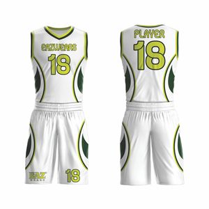 Conjunto de Uniforme de Baloncesto Masculino de Alta Calidad, Jersey y Pantalones Cortos Personalizados para Equipo, 100% Poliéster, Transpirable y que Absorbe la Humedad - Product Image 1