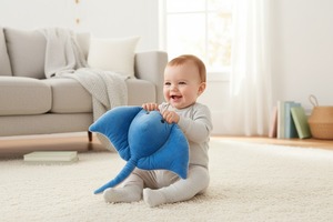 Peluche de raie de haute qualité, jouet en peluche animal marin, cadeau mignon pour enfants, tissu Velboa, qualité export - Product Image 2