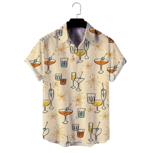 Chemises à fleurs tropicales pour couple, tenues boutonnées de vacances à la plage hawaïenne assorties - Product Image 4