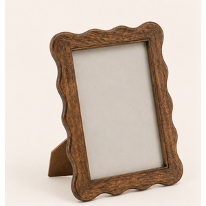 Wholesale Creative Wavy Edge <b>Wooden</b> Photo <b>Frame</b> Rustic Brown Scalloped <b>Picture</b> <b>Frames</b> For Home Desktop Decor & Wedding Gifts - Product Image 5