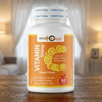 Complément alimentaire pour la santé, stimulant du système immunitaire, vitamine C, 60 comprimés à croquer, certifié GMP, Healthoxide, antioxydant pour adultes, flacon