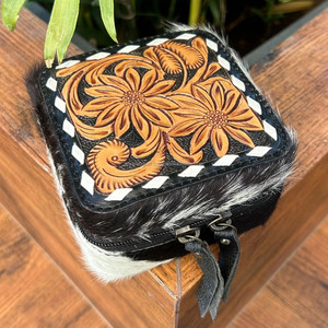 Boîte à collier en cuir usiné à la main de luxe personnalisée en gros Organisateur de bijoux de voyage Boîte à bijoux de voyage en cuir de vachette - Product Image 2