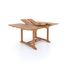 Ensemble de table à manger rectangulaire extra longue en teck massif de luxe avec chaises à accoudoirs, finition naturelle, meubles de jardin et de terrasse - Product Image 6