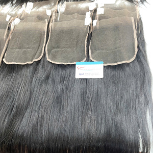 Extensions de cheveux humains en dentelle trans et HD, couleur noire naturelle, cheveux vietnamiens tissés, prêts à être expédiés - Product Image 5
