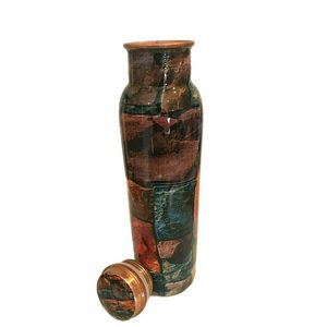 Bouteille d'eau en cuivre pur de haute qualité 1000 ml, design de couvercle unique, revêtement anti-corrosion écologique, unisexe, idéale pour les fêtes - Product Image 5