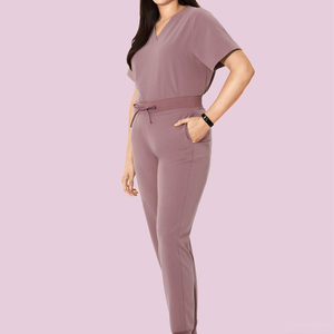 Bestex Custom Nurse Jumpsuit <b>Uniform</b> <b>Scrubs</b> Sets Short Sleeve Medical Tall <b>Scrubs</b> Jumpsuit for Women - Product Image 2