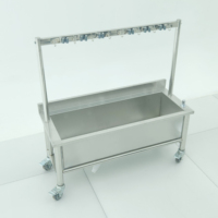 Équipement de nettoyage Support de piscine en acier inoxydable pour vadrouille Stockage mobile au sol pour la maison Hôtel Restaurant