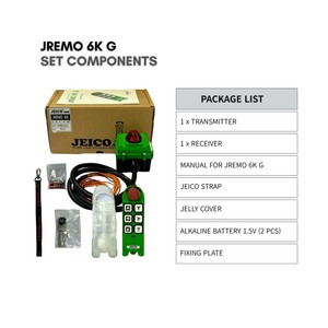 Control Remoto Industrial por Radio para Grúa, Polipasto y Cabrestante, Velocidad Única, 100-240 VCA, JEICO JREMO 6K G, Fabricado en Corea - Product Image 5