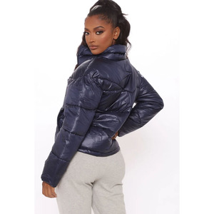 Veste matelassée pour femme, nouvelle arrivée, veste d'hiver chaude, veste à bulles respirante, design tricoté, fermeture éclair - Product Image 5
