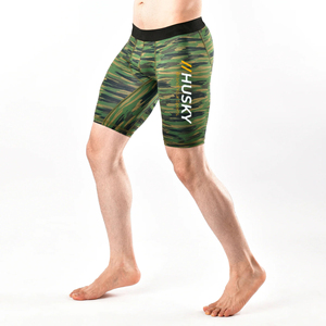 Shorts de Compresión Unisex de Nailon y Spandex, Cintura Alta Elástica, Bolsillo Oculto, Logotipo Personalizado, Secado Rápido, Ligeros, Transpirables, hasta la Rodilla - Product Image 4