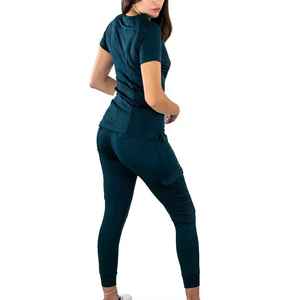 Conjunto de Uniforme Médico Unisex para Hombre, Cuello Holgado con Múltiples Bolsillos, Pantalones Médicos Ajustados Tipo Jogger, Uniformes Quirúrgicos para Hospital - Product Image 2