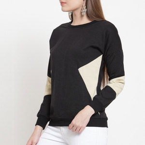 เสื้อสเวตเตอร์ไหมพรมแขนยาวคอกลมสีดำสำหรับผู้หญิง กันน้ำ ระบายอากาศได้ดี ผลิตจากใยฝ้ายและใยไผ่ เหมาะสำหรับใส่ลำลองในฤดูใบไม้ร่วง - Product Image 3