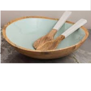 Tazón para Ensalada de Frutas Decorativo Hecho a Mano de Madera y Resina Esmaltada, Diseño Moderno, Tamaño Personalizado, Utensilios de Cocina, Tazón para Mezclar - Product Image 5