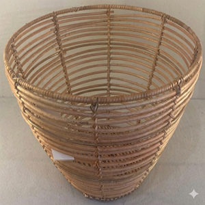 Handcrafted Natural Iron and <b>Rattan</b> <b>Storage</b> <b>Basket</b> for Home Decor Organization and Display - Product Image 1