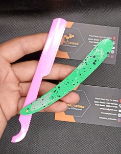 Custom Design High Quality Barber <b>Razor</b> Shop Use Shaving Stainless Steel Double Edge Blade Straight <b>Razor</b> Customizable SAAQAANS - Product Image 2