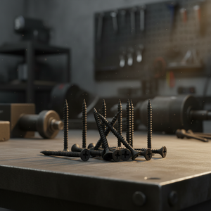 สกรูเจาะยึดตัวเองแบบเกลียวมาตรฐาน PDC รุ่น 9 ขนาด 9 นิ้ว เกรด 8.8 เหล็กกล้าคาร์บอน/สแตนเลส เคลือบฟอสเฟตสีดำ/เทา - Product Image 1