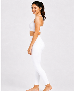 High Elastic Waist Yoga Soft Athletic Lightweight Quick Dry Full Length Pants Women's Workout <b>Leggings</b> <b>with</b> <b>Pockets</b> - Product Image 4