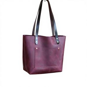 Bolso de Mano de Cuero Genuino para Mujer, Estilo Moderno con Cierre, Gran Capacidad, Impermeable, Ecológico y Duradero - Product Image 1